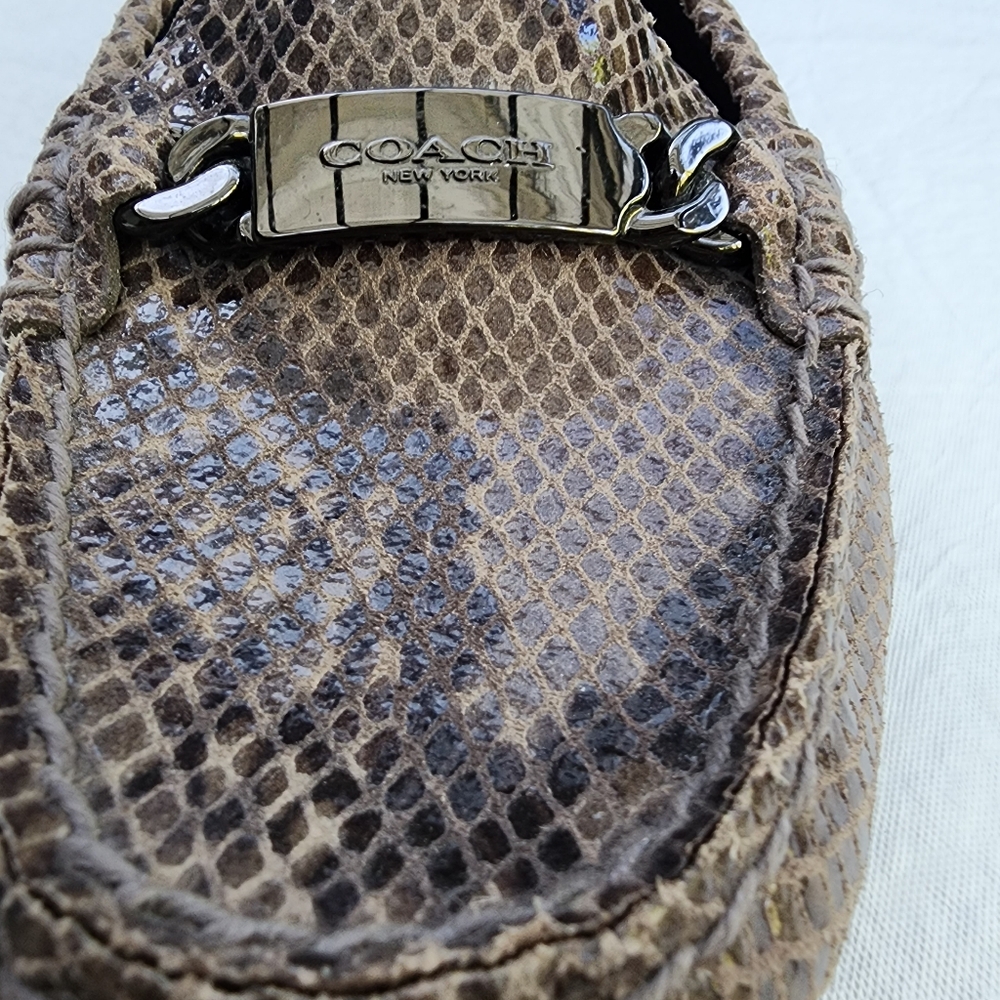 Coach Olive Snakeskin Loafers for Women - Picture 3 of 6